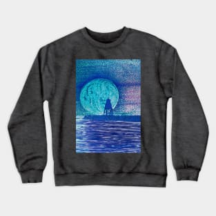 big moon & watch house composite Crewneck Sweatshirt